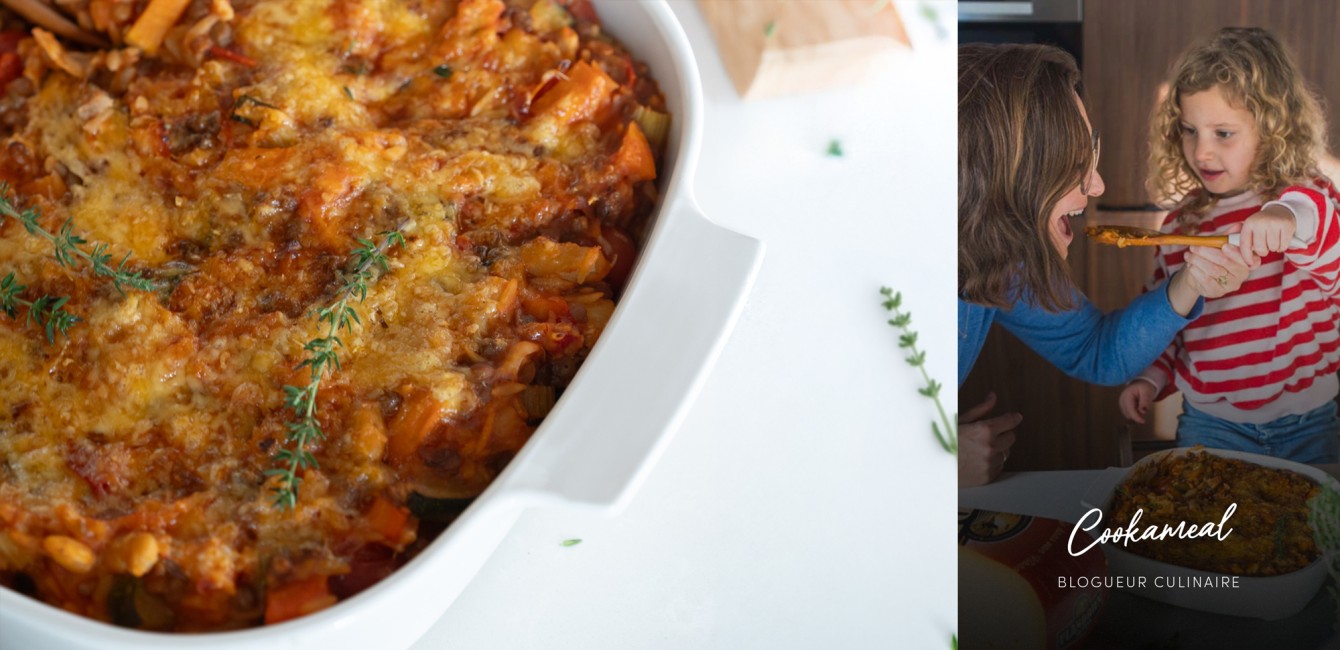 Cookameal :<br/>Gratin d&rsquo;orzo,<br/> de lentilles et de<br/> Flandrien Mi-Vieux