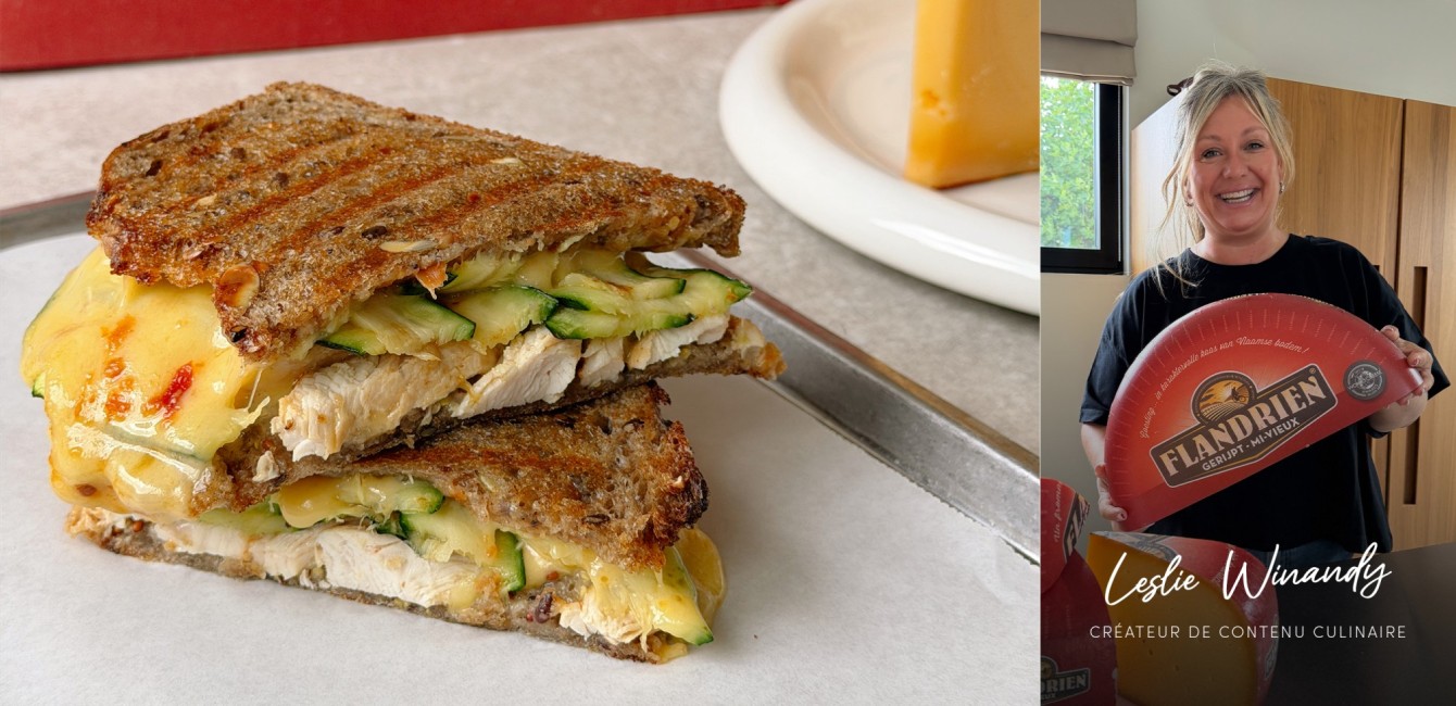 Leslie Winandy :<br> Sandwich croustillant au <br>Flandrien Mi-Vieux
