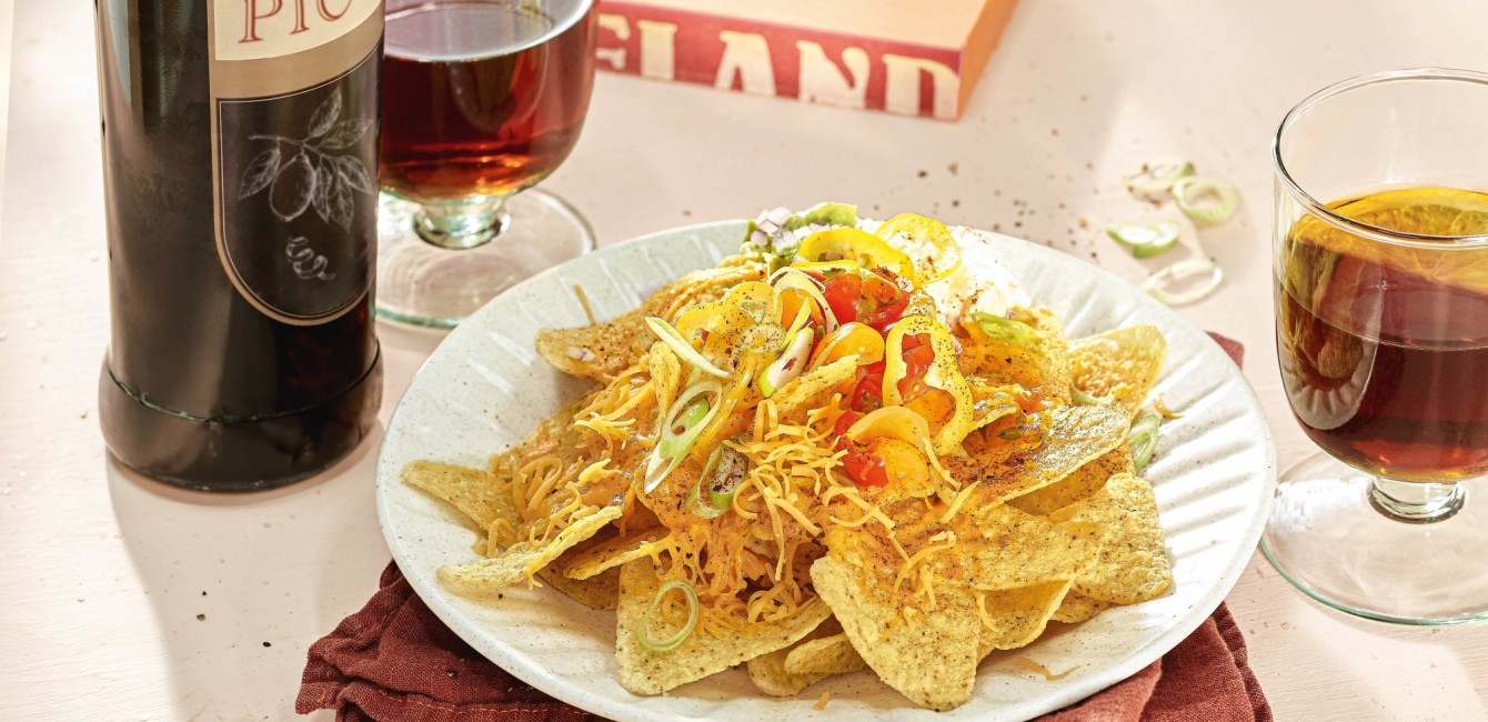 Picon vin blanc <br/>en nacho's <br/>met Flandrien Rouge