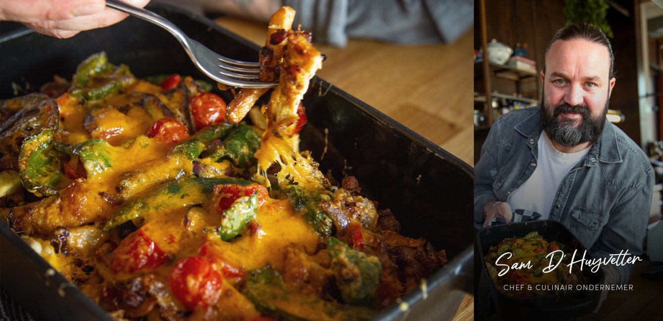 Sam D'Huyvetter: <br/>Cheesy chicken kapsalon