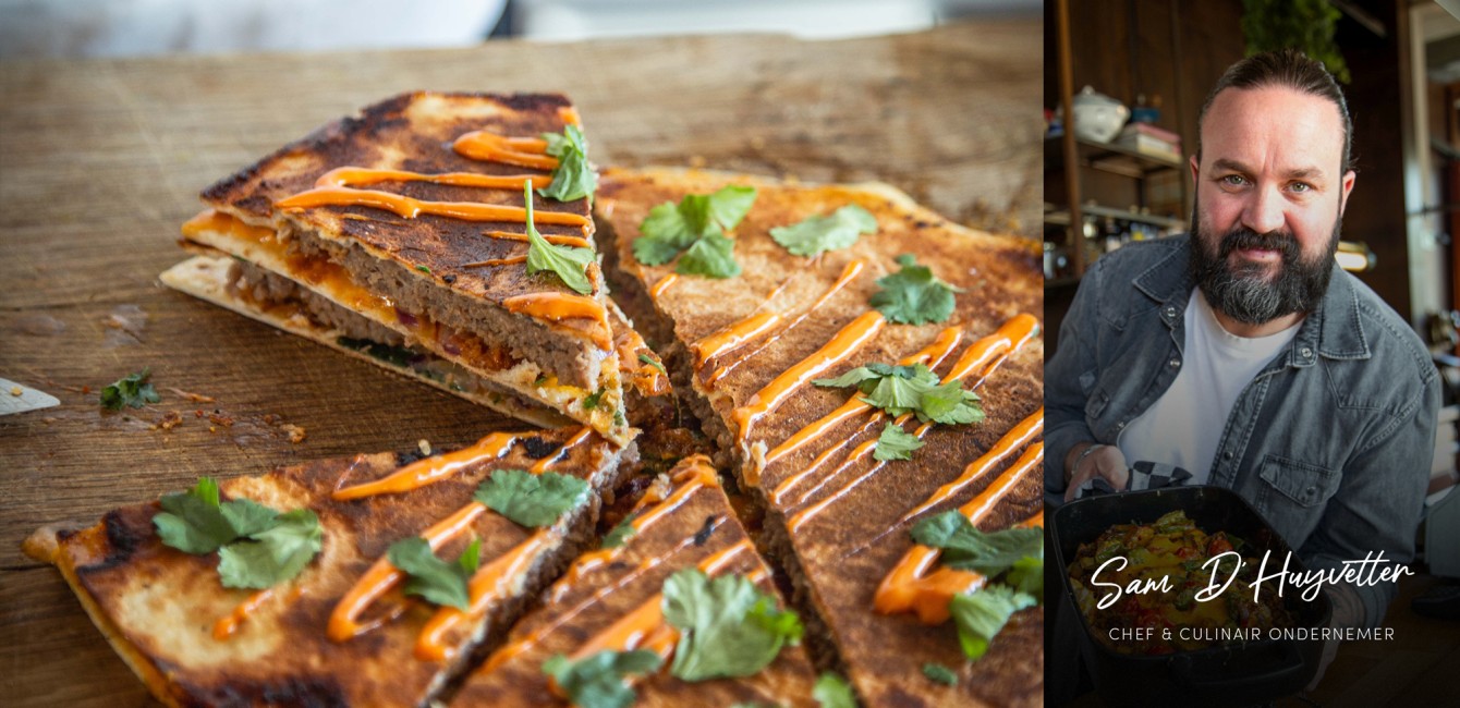 Sam D'Huyvetter: <br/>Quesadilla <br/>met Flandrien Rouge