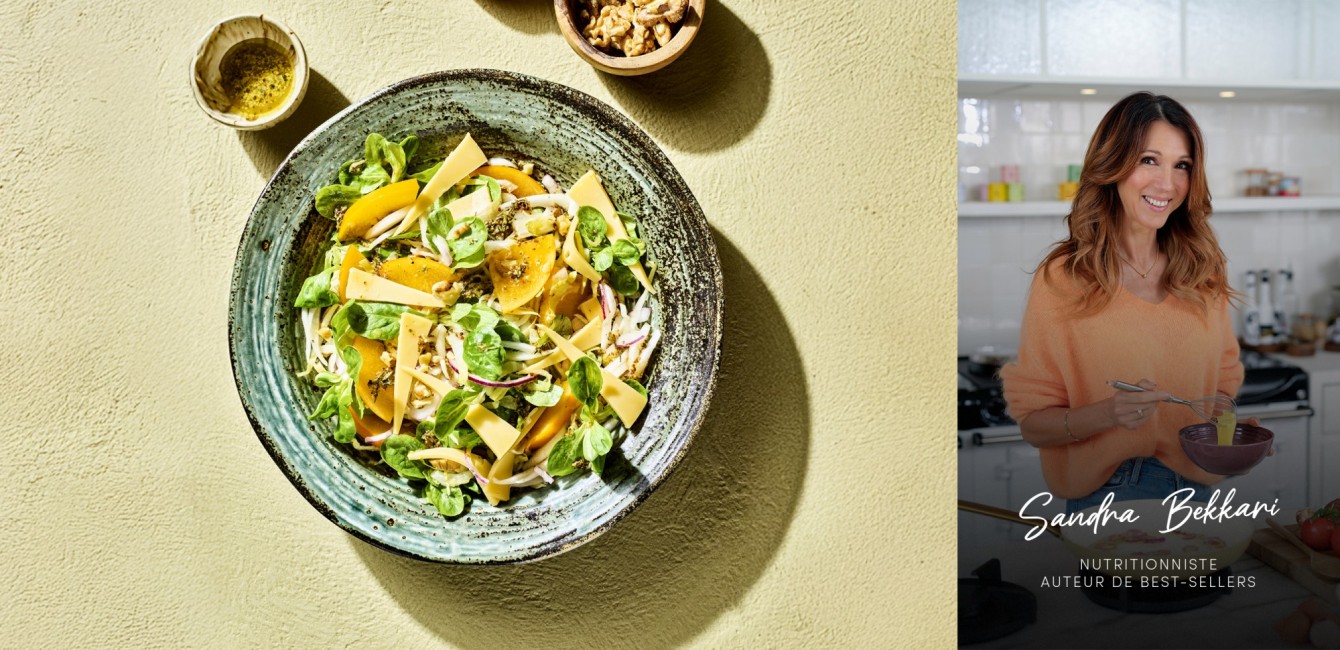 Sandra Bekkari :</br> Salade de chicons</br> au Flandrien Mi-Vieux
